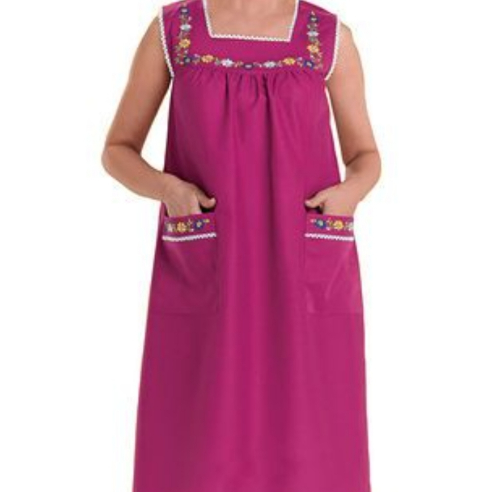 Anthony Richards Women's Hot Pink Floral Embroidered Sundress sz L
